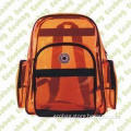 Large Transparent Clear Orange PVC Schoolbook Bag/Outdoor Backpack